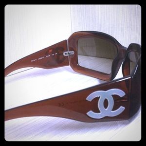 SOLD - Chanel Brown 5076-H CC Logo Studded Square